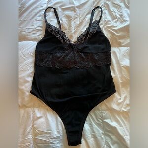Black lace bodysuit